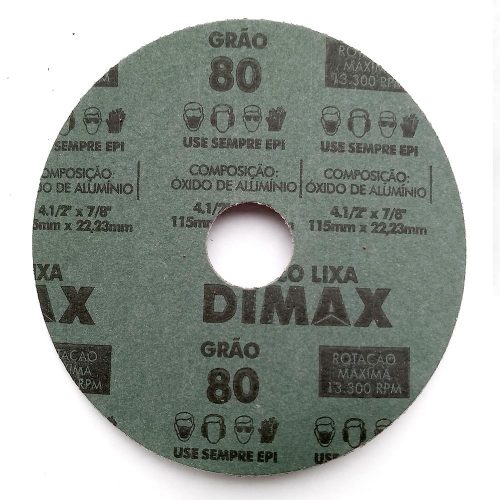 Disco Lixa Grão 80 115x22mm Aço