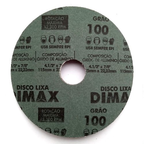 Disco Lixa Grão 100 115x22mm Aço