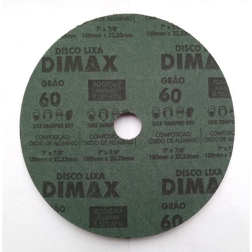 Disco Lixa Grão 60 180x22mm Aço