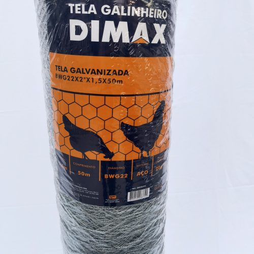 Tela Hexagonal Galvanizada para Galinheiro 1,5×50 BWG22