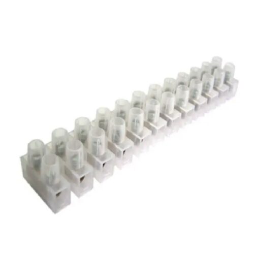 Conector Barra Termoplástico 12 Bornes 4mm 3A 400V Branco