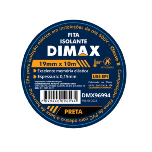 Fita Isolante 19mmx10m Preta